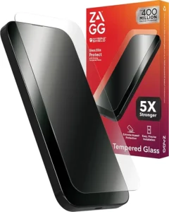 ZAGG Glass Elite screen protector for iPhone 16 Pro Max with anti scratch tempered glass protection