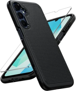 Black textured FNTCASE Samsung Galaxy A16 5G rugged case