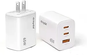 RAVPower 65W GaN charger with multiple charging ports for Samsung devices