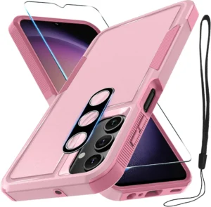 Pink RMOCR Samsung Galaxy A16 5G full-body protective case with lanyard