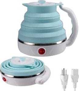 Collapsible travel electric kettle folded for luggage and travel use