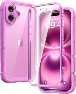 Diaclara Full Body Rugged Case for iPhone 16 Plus with built in screen protector