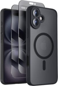 Symcele Shockproof Case with privacy screen for iPhone 16 Plus