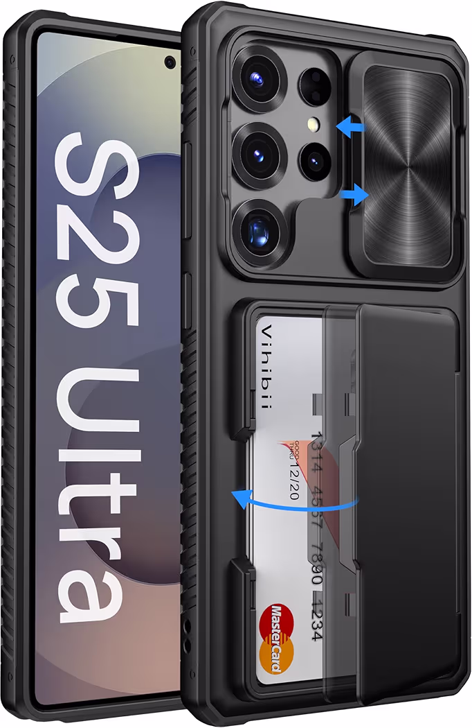 Vihibii military grade Samsung Galaxy S25 Ultra wallet case