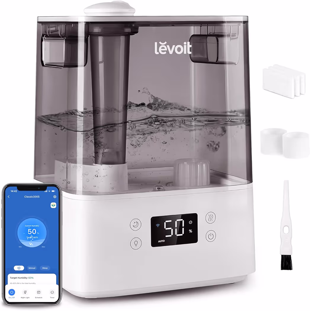 Levoit 6L smart cool mist humidifier for large bedroom and master suite
