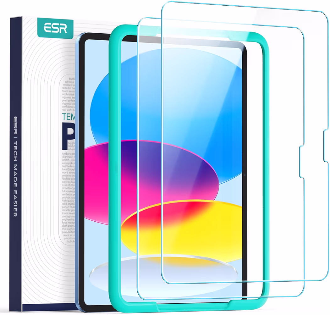 ESR Armorite tempered glass highlighting edge strength for iPad A16