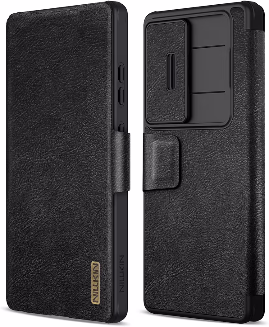 Nillkin leather wallet case for Samsung Galaxy S25 Ultra with camera cover