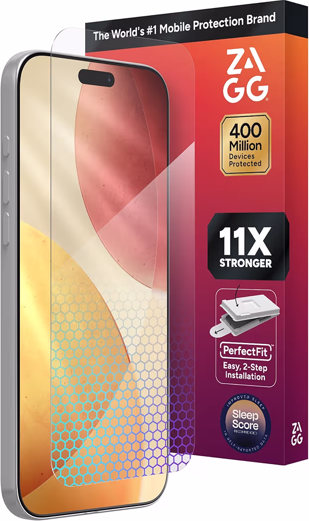Zagg XTR5 blue light filtering screen protector for iPhone 17 Pro Max