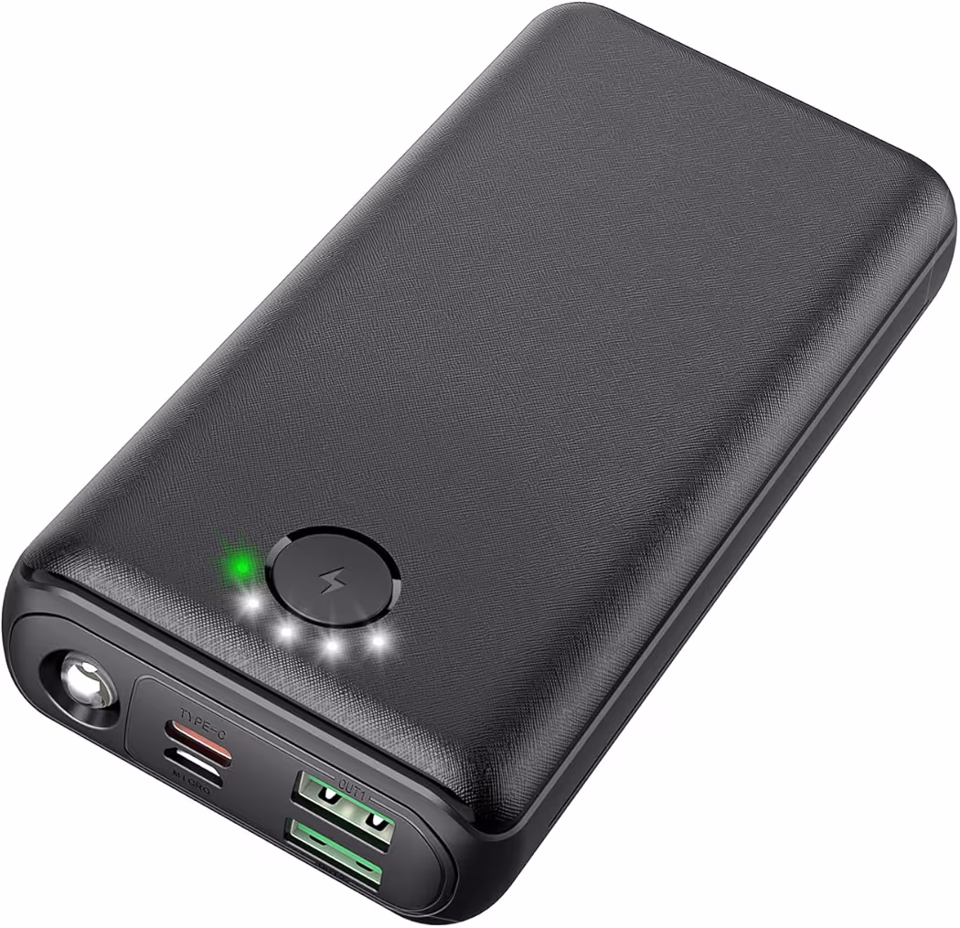 DAOLOT 30000mAh portable power bank with USB-C charging