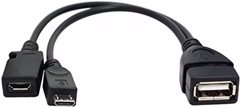 TV xStream USB OTG Cable connected to an Amazon Fire TV Stick