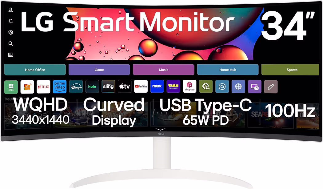 LG 34SR63QA-W Smart Curved Monitor
